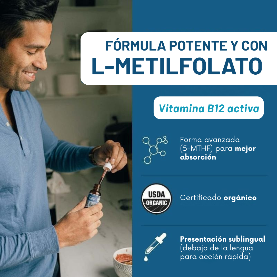 L-Metilfolato + B12: El impulso natural que tu cerebro necesita