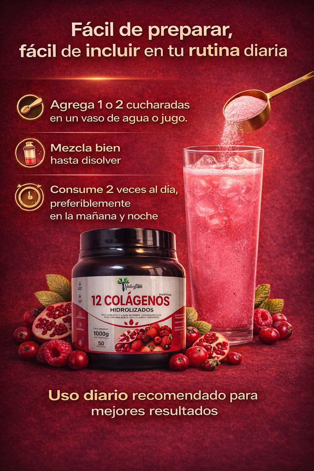 12 COLÁGENOS HIDROLIZADO CON CELULAS MADRES