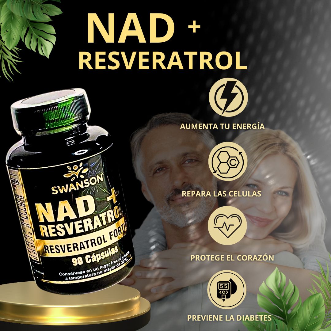 NAD+ y RESVERATROL – 90 cápsulas