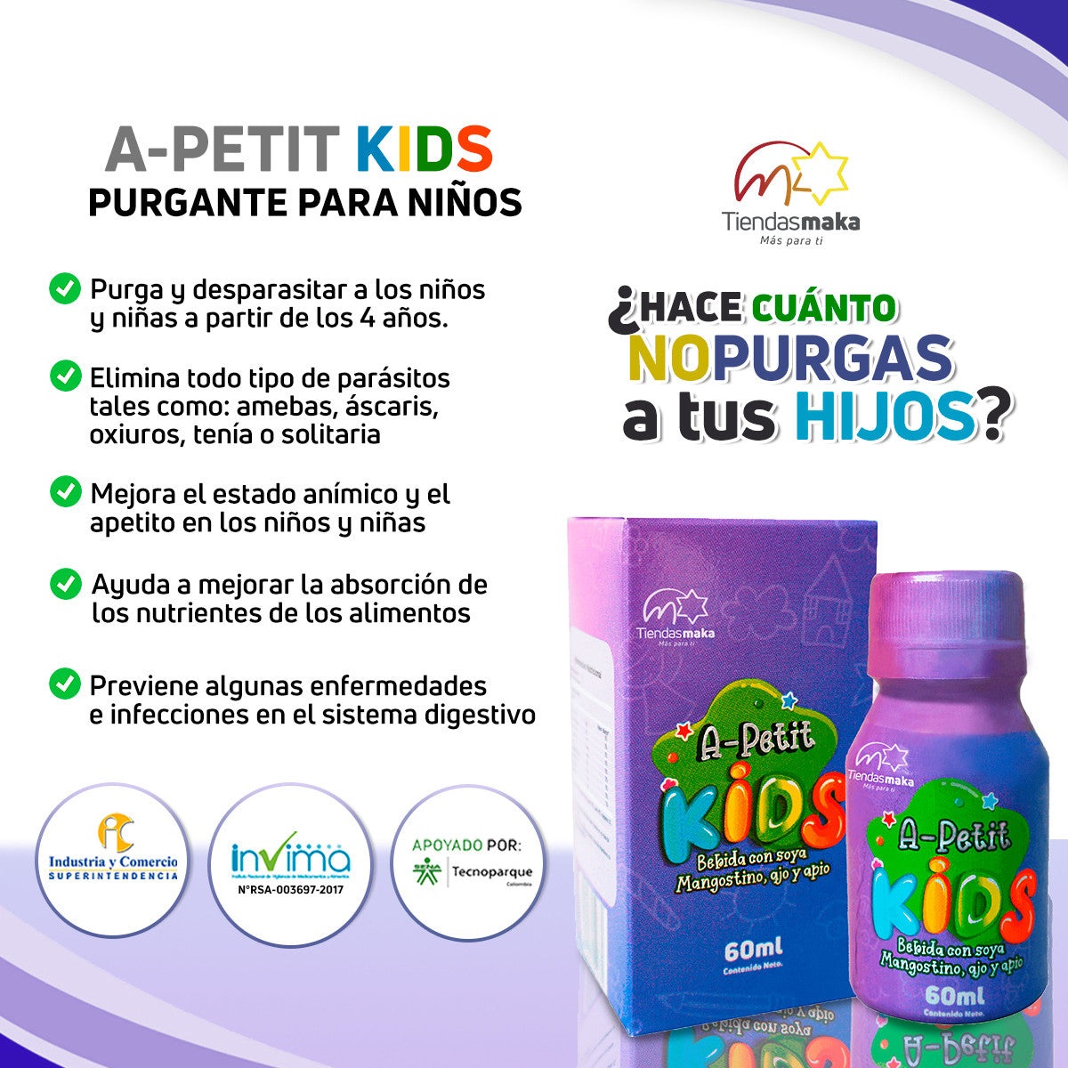 PURGANTES PARA NIÑOS -  Apetit kids