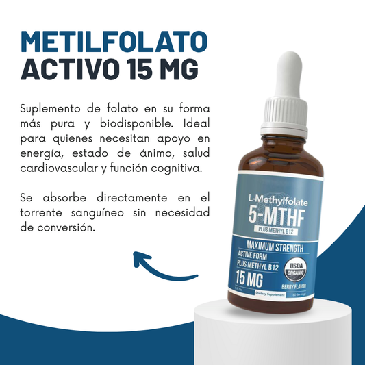 L-Metilfolato + B12: El impulso natural que tu cerebro necesita