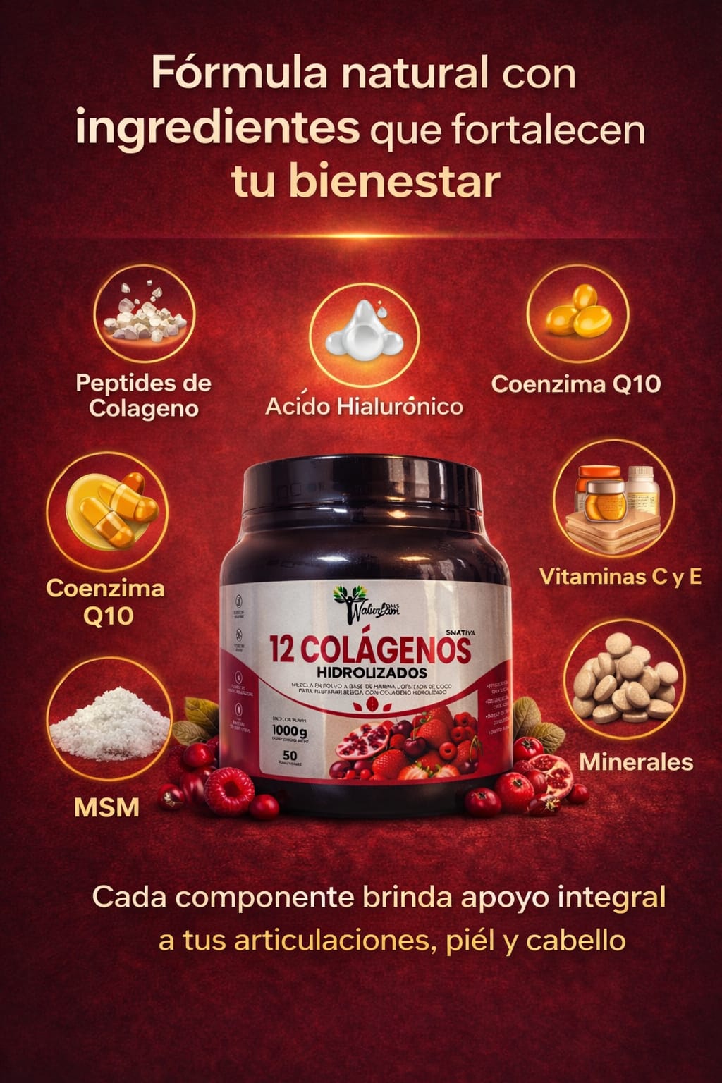 12 COLÁGENOS HIDROLIZADO CON CELULAS MADRES